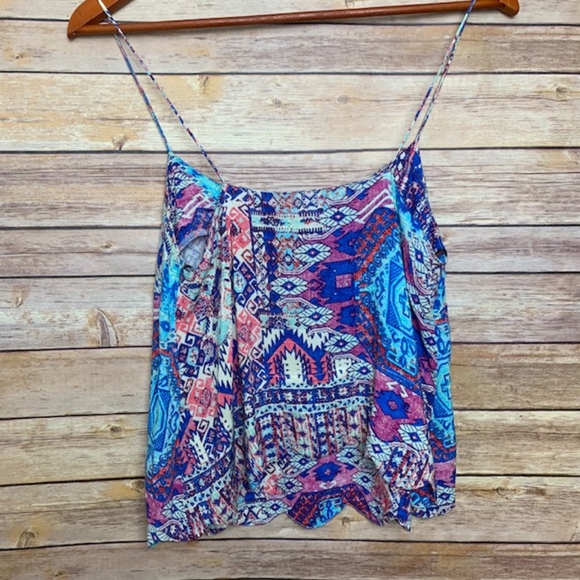 [Forever 21] Tribal Print Spaghetti Strap Blouse - Picture 3 of 6